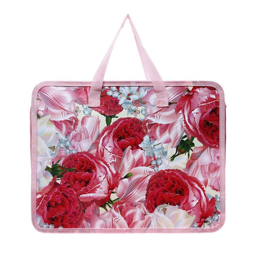 Папка с ручками пластик А4 330*260 МИКС Цветы - Calligrata фото 3