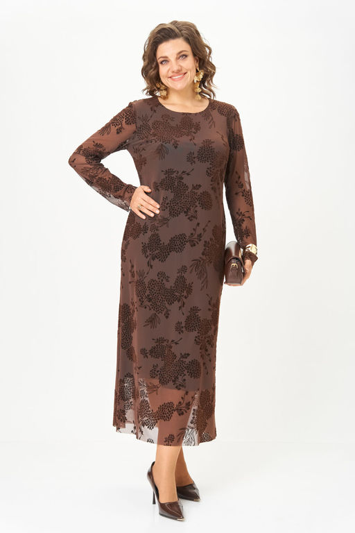 Платье Aira Style 24430 коричневый