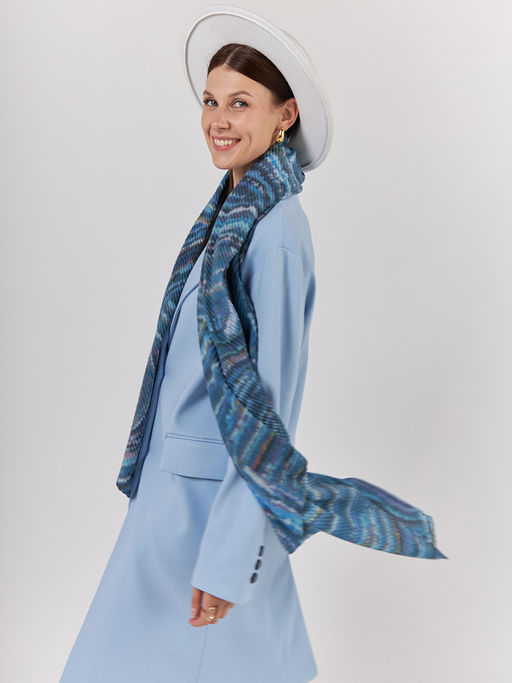 Большой, мягкий, тонкий и очень нежный двусторонний палантин с рисунком - Tantino фото 4