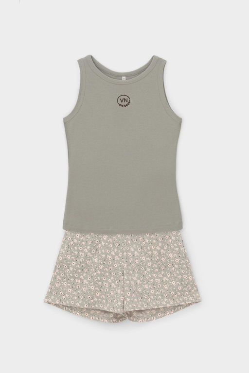 Е 20159/пыльно-оливковый,полевые цветы пижама жен - Very neat фото 2