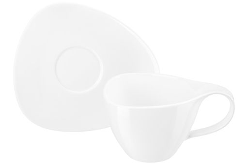 Чайная пара Elan Gallery Колоранс фарфор белая 300 мл  фото 4
