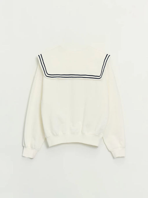 Толстовка из хлопка с отложным воротником / Zarina  фото 10