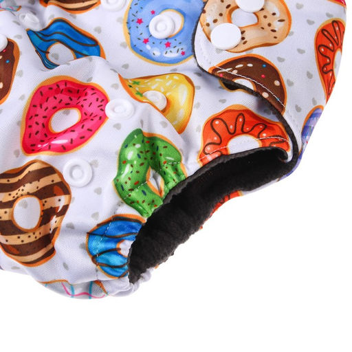 Трусики-подгузник, многоразовый, угольно-бамбуковая ткань, Пончики, от 0-12 мес. - Крошка я фото 11