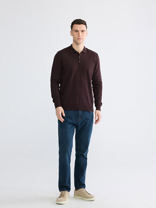 Polo Yaka Erkek Triko Kazak