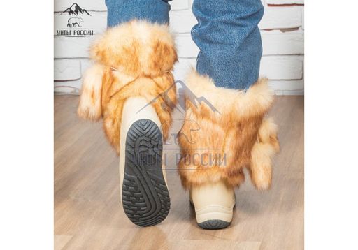 Сапоги Унты натуральная кожа,натуральная овчина, литая подошва