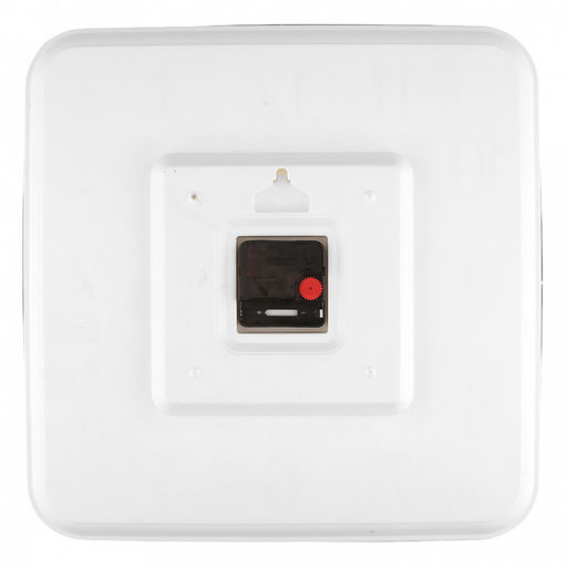 Часы настенные "Снежное время" 35х35х5см, мягкий ход, циферблат "Снежинки" белый/перламутровый; цифры арабские, черный; корпус пластик, черный/белый; в коробке (Китай)