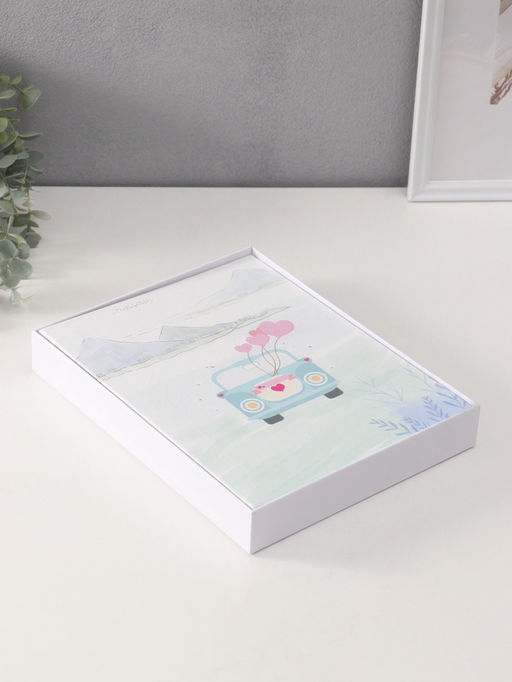 Фотоальбом на 100 фото 13?18 см Машина с шариками, кожзам, в коробке, 4?23?29 см