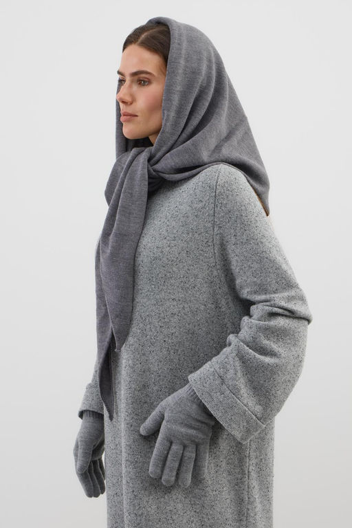 ЕВ 15019/ш/серый меланж шарф-косынка жен