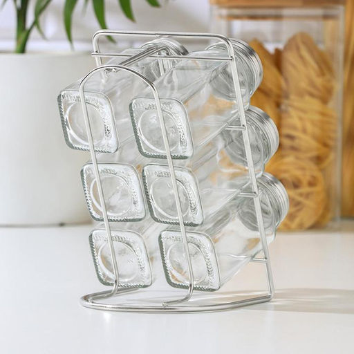 Набор для специй на подставке Лесенка, ёмкость, 4,510,5 см, 6 шт - Simaland фото 7