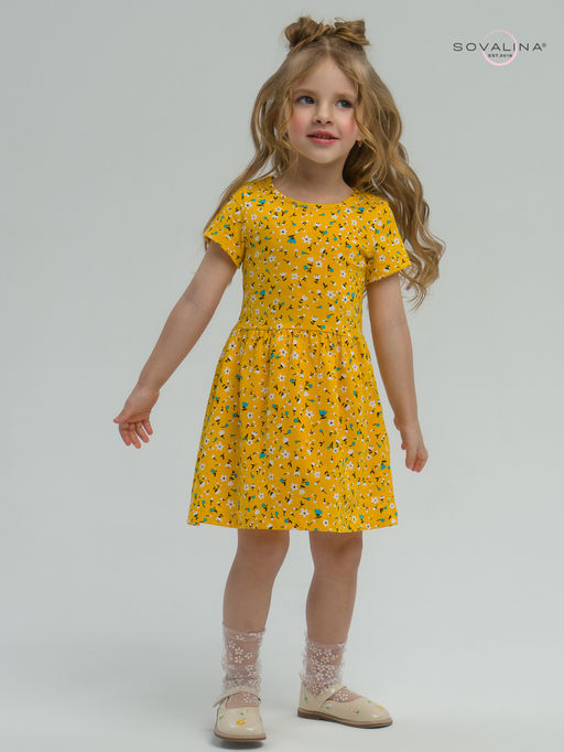 Платье Лето цветы на горчице - Sovalina фото 17