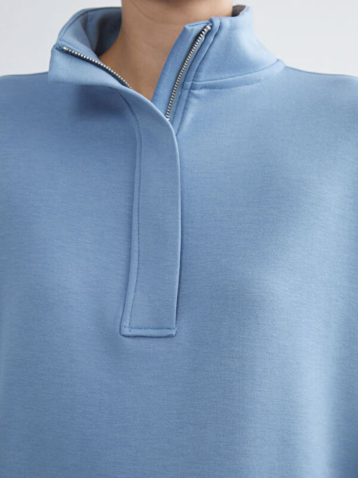 Dik Yaka Kad?n Sweatshirt Tunik