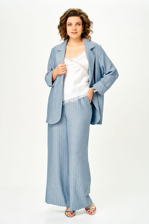 Костюм Michel Chic 1446 небесно-голубой в полоску