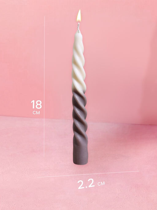 Свеча витая  2,2х2,2х18 см, соевый воск МИКС