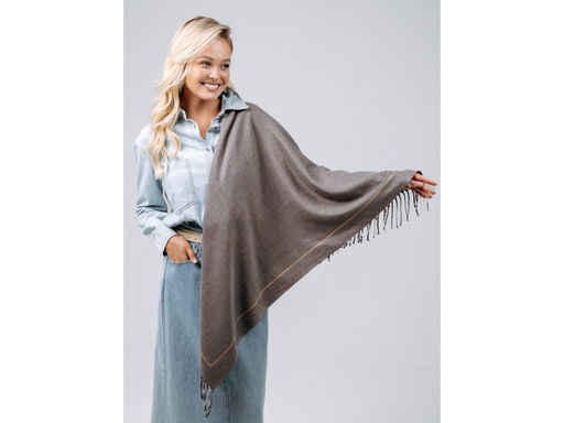 Платок Lanotti двухсторонний Сердце природы терракот/№61