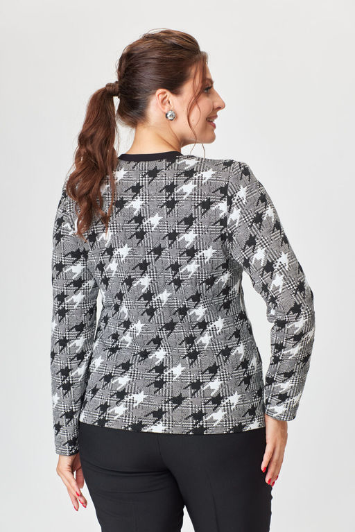 Жакет ДаЛи 333Ф черно-белая гусиная лапка