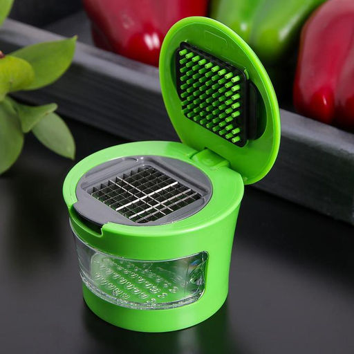 Приспособление для нарезки чеснока Прино, 2 насадки, 7,57,56 см, цвет зелёный - Simaland фото 2