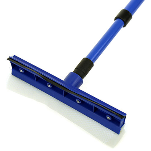 Окномойка 19см, с резинкой, с губкой, рукоятка металлическая, окрашенная, раздвижная 46-74см (Китай)