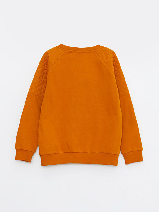 Bisiklet Yaka Bask?l? Uzun Kollu Erkek ?ocuk Ti??rt - Waikiki фото 2