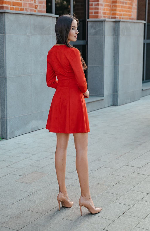 Платье мини красный - Donna saggia фото 2