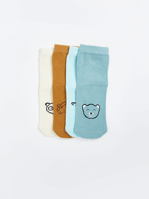 Desenli Erkek ?ocuk Soket ?orap 4l?