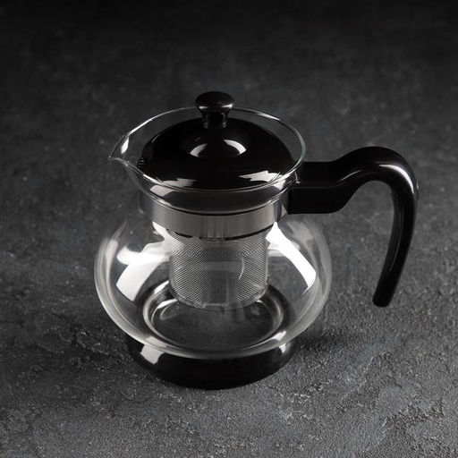 Чайник заварочный «Мелодия», 750 мл, с металлическим ситом, стекло, МИКС