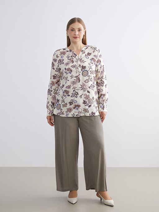 Beli Lastikli Dokulu Kad?n Pantolon