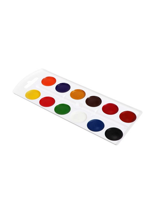 Акварель Calligrata, 12 цветов, без кисти, картон, МИКС