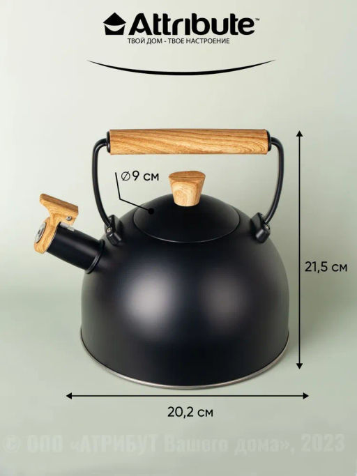 Чайник BLACKWOOD 2.5л со свистком