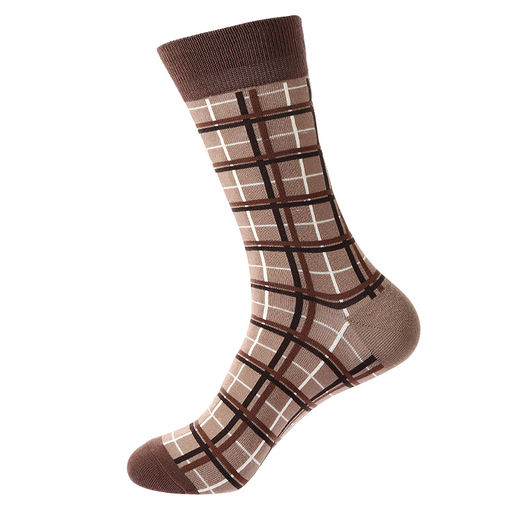 Носки р.40-45 Brown Mode Клетка - Krumpy фото 5