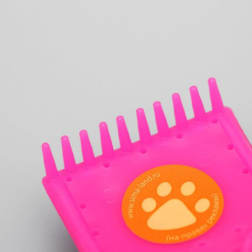 Щётка - пуходёрка малая мягкая с каплями, основание 44 х 44 мм, розовая - Пижон фото 6