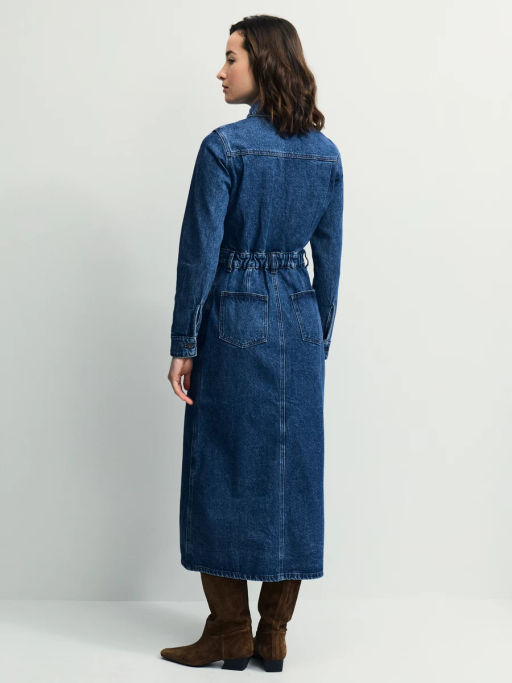 ДЖИНСОВОЕ ПЛАТЬЕ МИДИ НА ПУГОВИЦАХ / Zarina