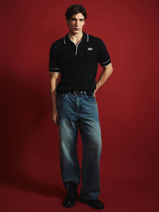 Джемпер поло фактурное с вышивкой / Zarina фото 7