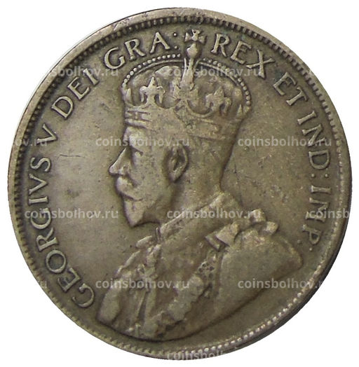 Монета 1 цент 1917 года Канада