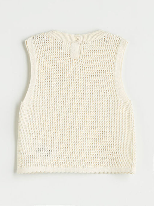 Kurdele Detayl? K?z ?ocuk Triko S?veter