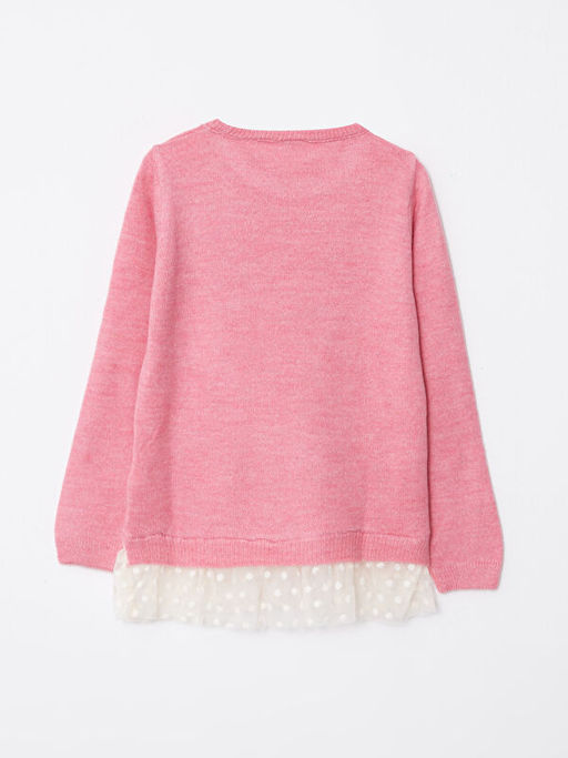 Bisiklet Yaka Nak??l? Uzun Kollu K?z ?ocuk Triko Kazak - Waikiki фото 2