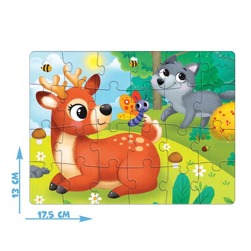 Цена за 3 шт. Пазл «Лесные жители», 24 элемента