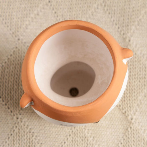 Горшок для цветов «Милая Лисичка в жёлтом комбинезоне» керамический, 330 мл, 6×11 см