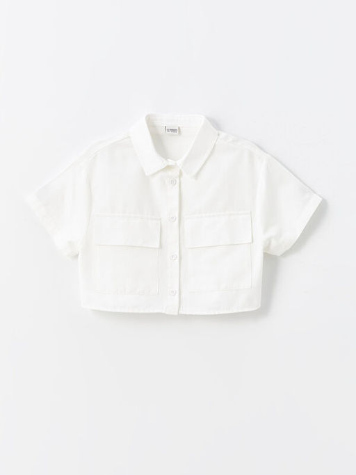 Basic K?sa Kollu K?z ?ocuk Crop G?mlek