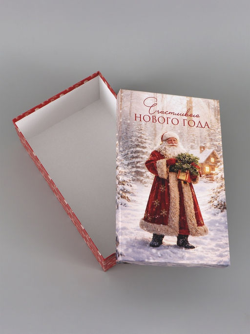 Коробка новогодняя подарочная «Дед Мороз», 32.5×20×12.5 см