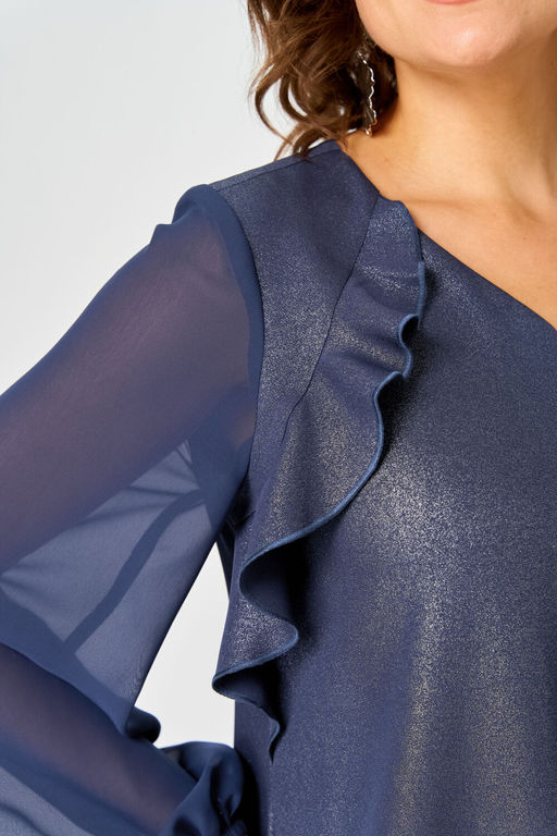 Платье EVA GRANT 7322А-Р синий баклажан