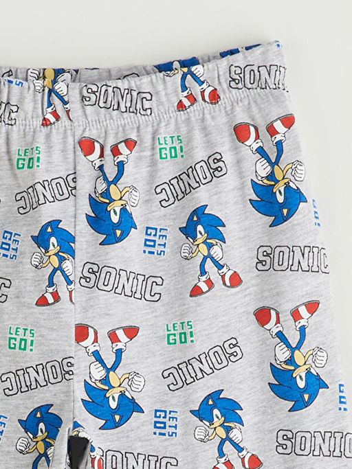 Beli Lastikli Sonic Bask?l? Erkek ?ocuk Pijama Alt