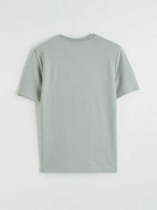 Bisiklet Yaka Bask?l? Erkek Ti??rt