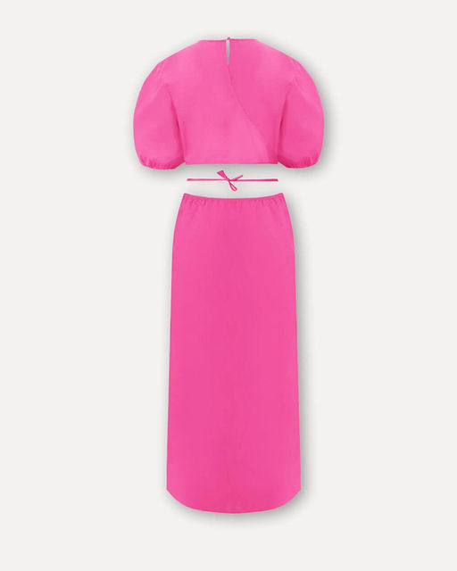 Ярко-розовое приталенное платье - Incity фото 8