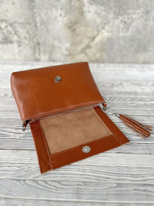 Женская кожаная сумка через плечо 8722-9 Кэмл - Sergio valentini фото 6