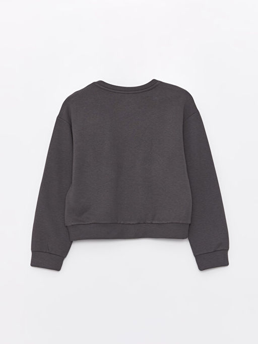 Bisiklet Yaka Bask?l? Uzun Kollu K?z ?ocuk Sweatshirt - Waikiki фото 2