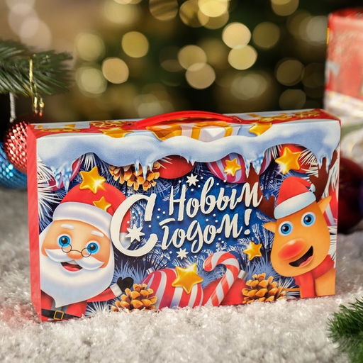 Цена за 5 шт. Коробка подарочная складная Синий Иней 25 х 5 х 15 см - Simaland фото 3