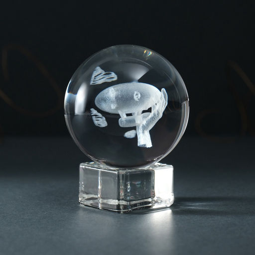 Фигурка стекло шар «Дирижабль», d=6 см