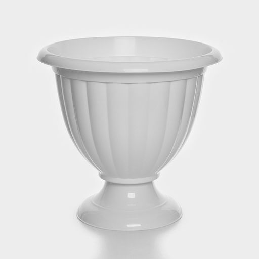 Вазон для цветов «Жасмин», 18 л, d=43 см, h=30 см, белый