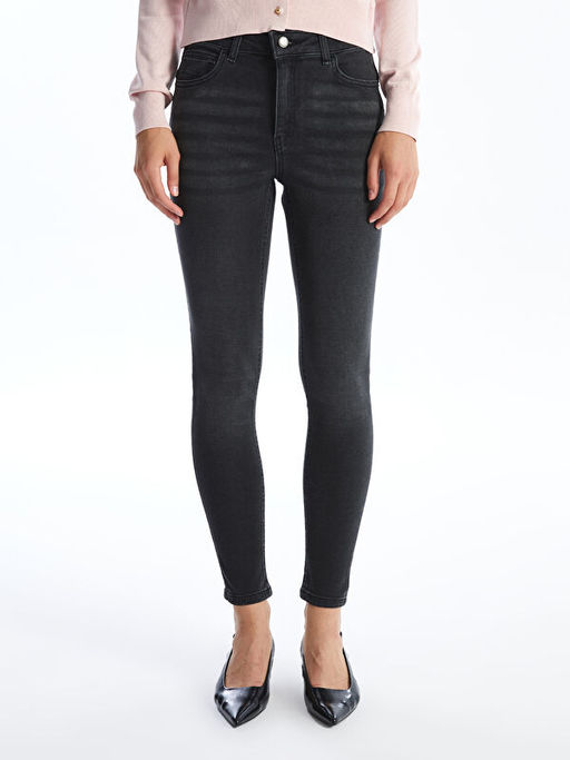 Y?ksek Bel Push Up Kad?n Jean Pantolon