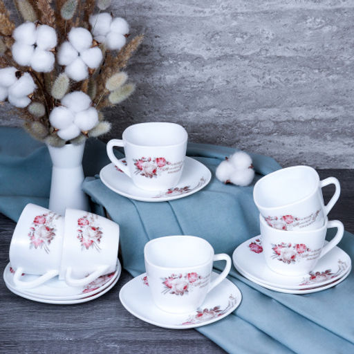 Чайный набор 12 предметов 250 мл квадратная / FXB220/FBD220-6A (6916) /уп 8/ серия Чайная роза - Галеонтрейд фото 7